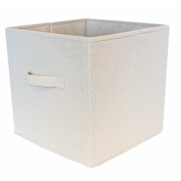 Cube de rangement en lin naturel