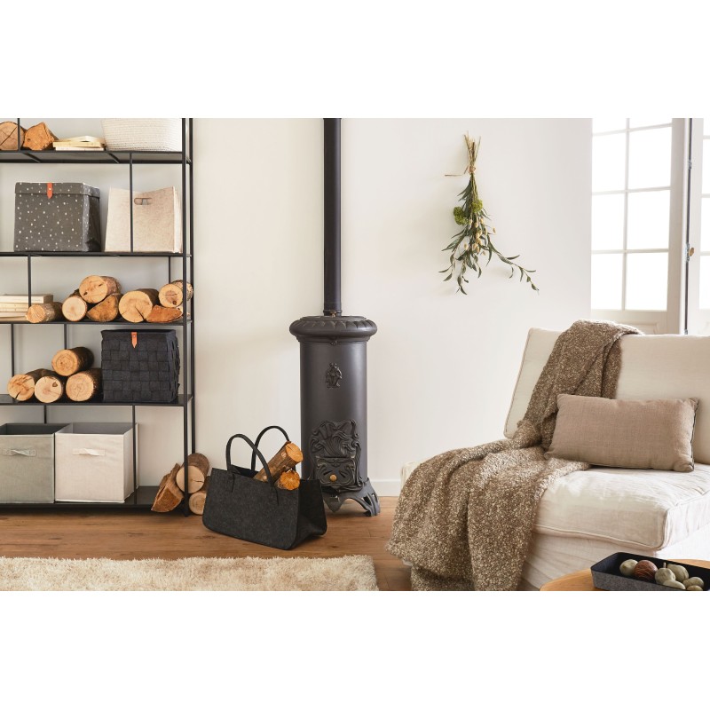 Detail of Cube de rangement en lin naturel