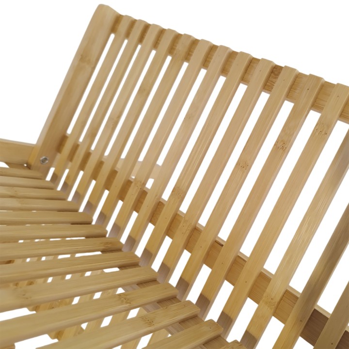 Égouttoir pliable à vaisselle en bambou