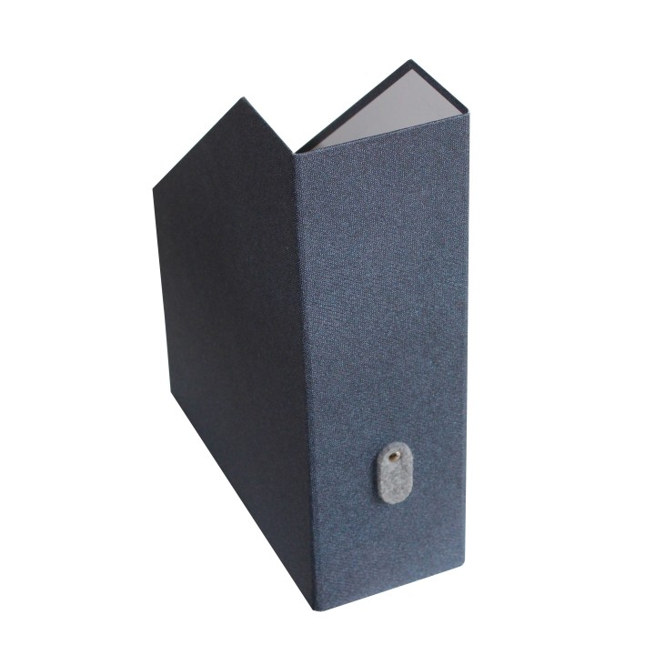 Lot de 2 porte-documents en carton bleu
