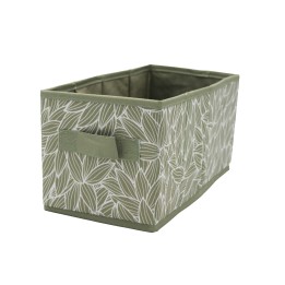 Petit bac de rangement en polyester motif feuillage