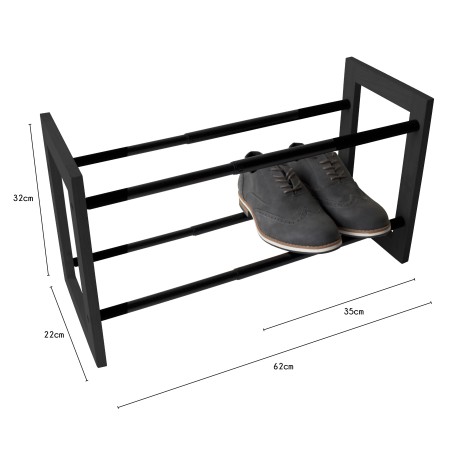Detail of Range-chaussures extensible en pin noir
