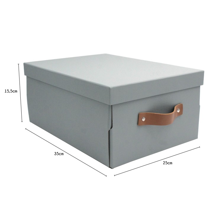 Boite en carton grise 35X25X15 cm