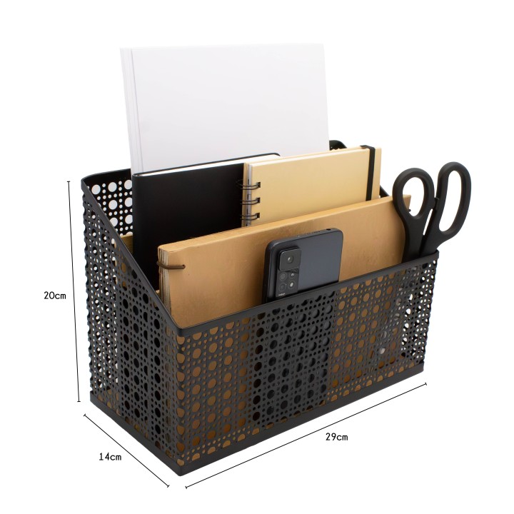 Porte-courrier en bambou cannage