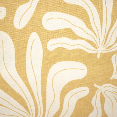 Detail of Cube de rangement en polycoton tropique jaune