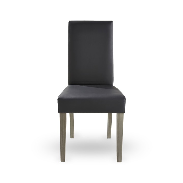 Lot de 2 chaises de séjour en métal gris