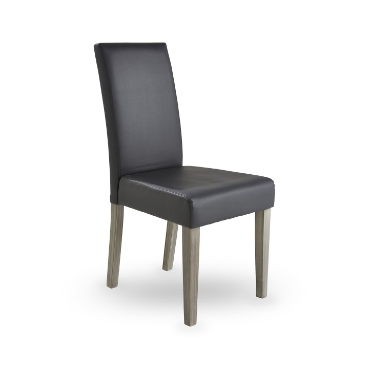 Lot de 2 chaises de séjour en métal gris
