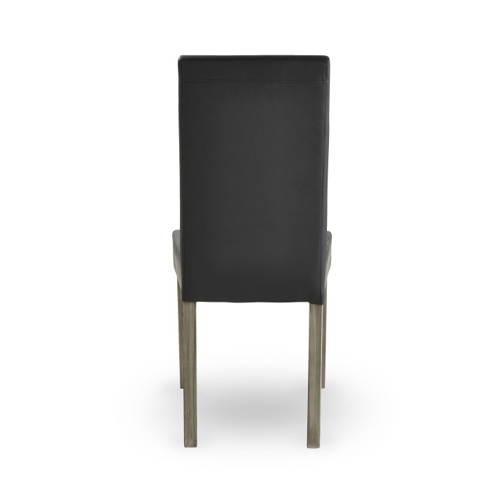Lot de 2 chaises de séjour en métal gris
