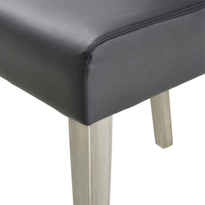 Lot de 2 chaises de séjour en métal gris