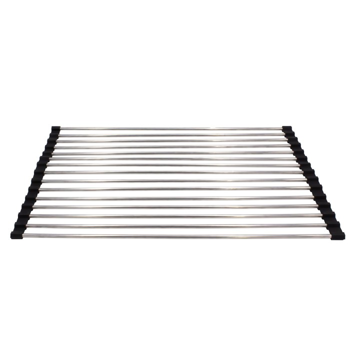 Égouttoir à dérouler en inox chromé