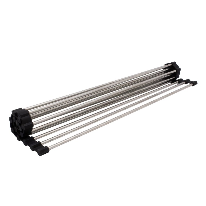 Égouttoir à dérouler en inox chromé