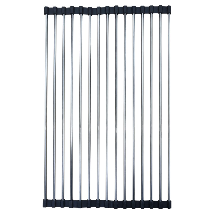 Égouttoir à dérouler en inox chromé
