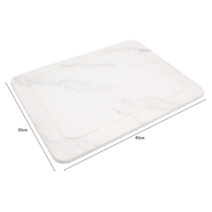 Tapis de séchage en diatomite aspect marbre