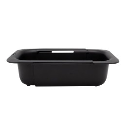 Passoire d'évier extensible en plastique noir
