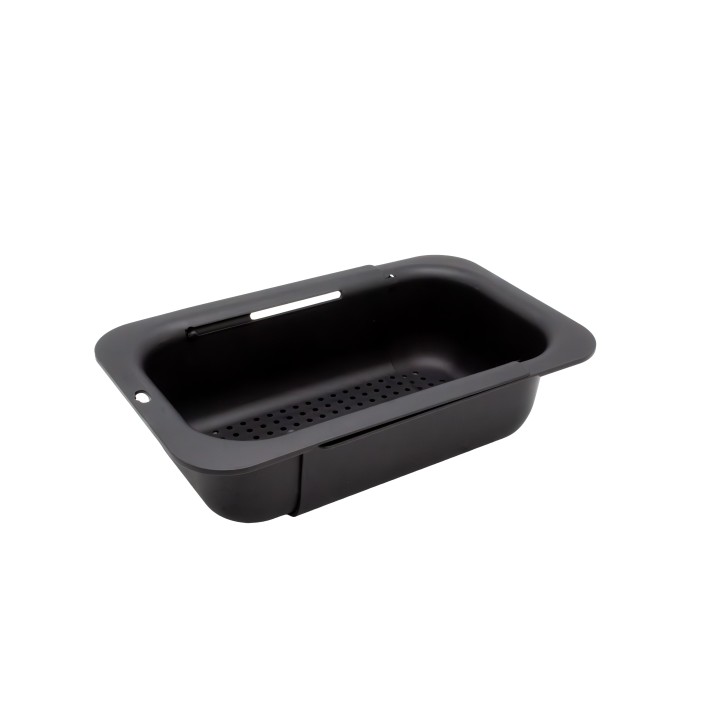 Passoire d'évier extensible en plastique noir