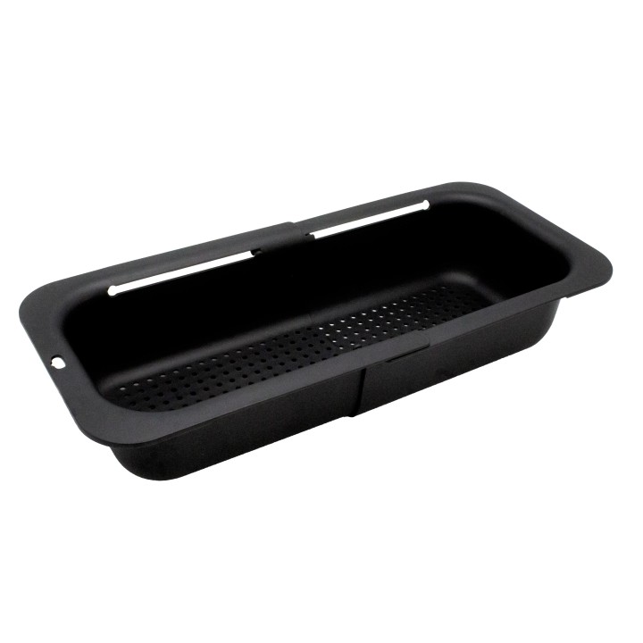 Passoire d'évier extensible en plastique noir