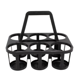 Porte-bouteilles en plastique noir 6 bouteilles