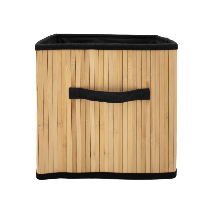 Bac cube de rangement en bambou