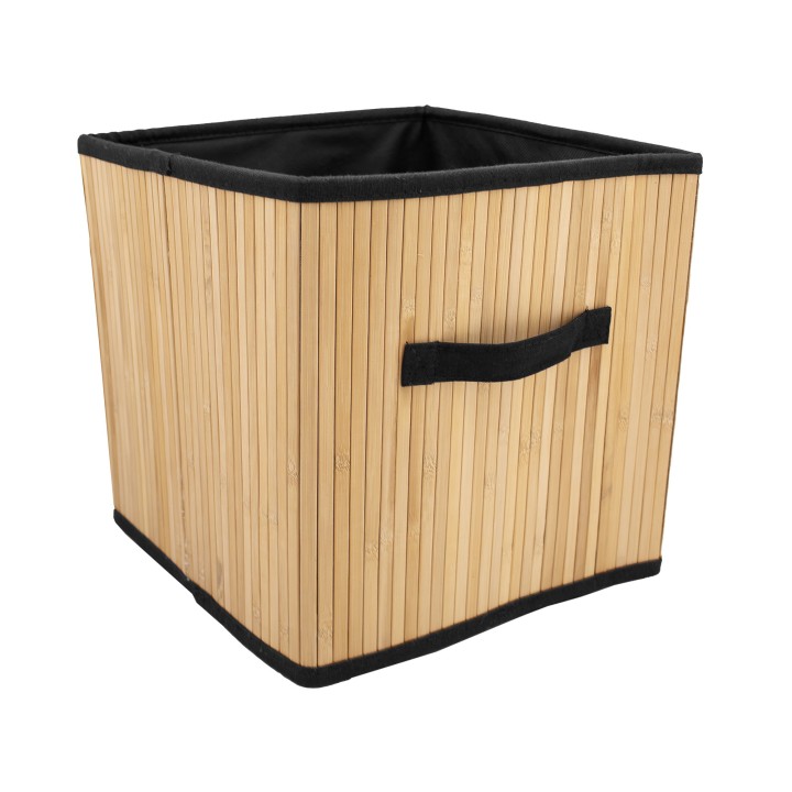 Bac cube de rangement en bambou