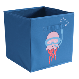 Cube de rangement en polyester imprimé animal L
