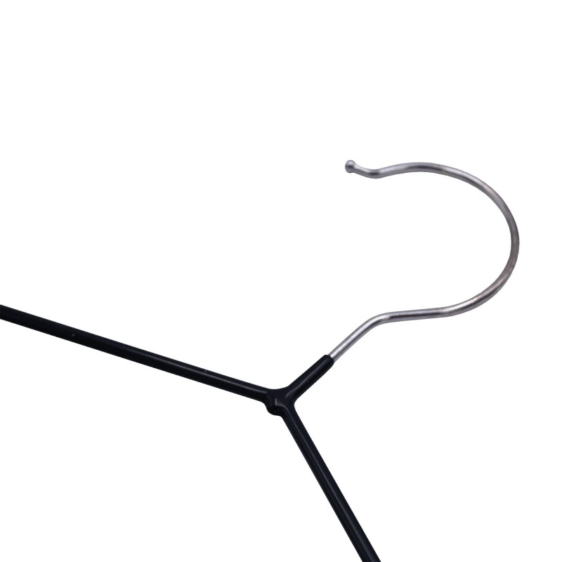 Detail of Lot de 4 cintres métal et PVC noirs