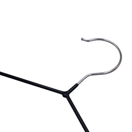 Detail of Lot de 4 cintres métal et PVC noirs