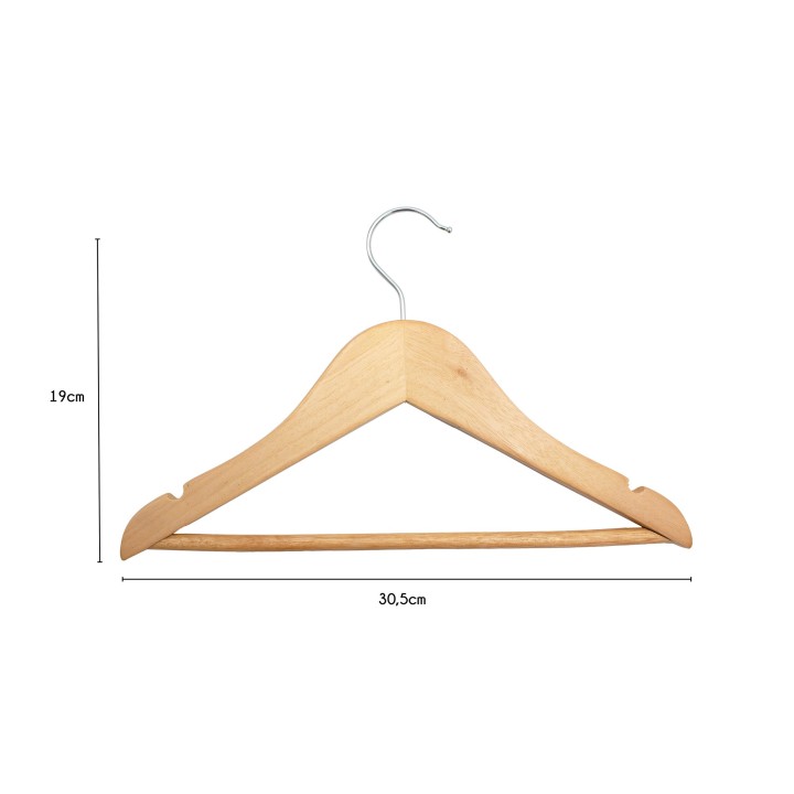 Lot de 6 cintres enfant en bois