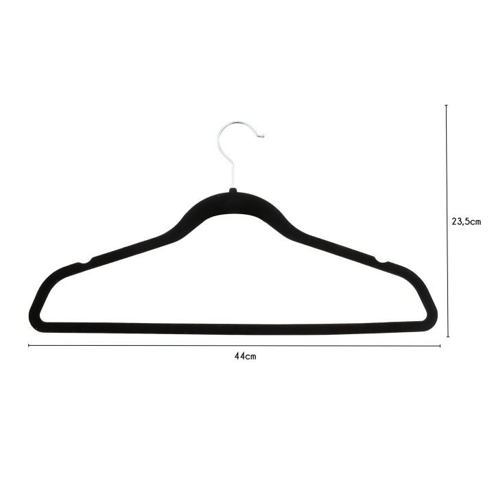 Lot de 4 cintres en velours noir