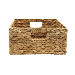 Panier rectangle en paille naturelle