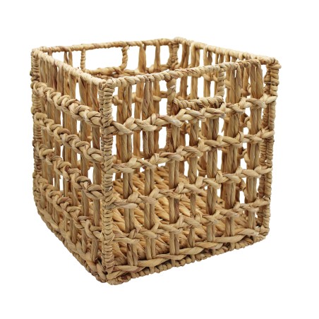 Detail of Panier ajouré tressé en paille naturelle
