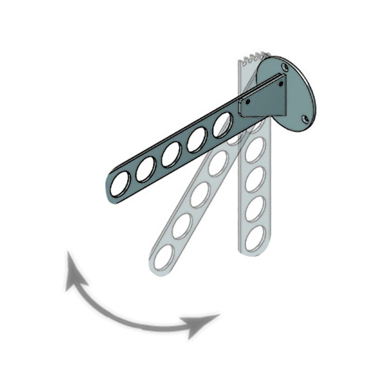 Detail of Range-cintre rabattable 5 trous