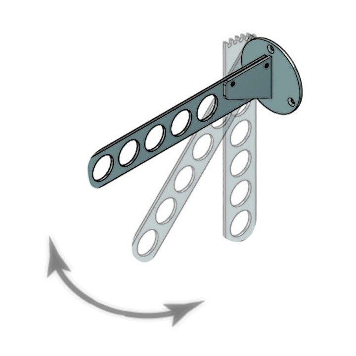 Range-cintre rabattable 5 trous