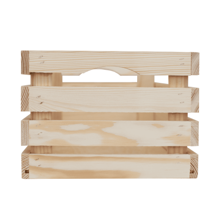 Detail of Lot de 3 cagettes en pin naturel