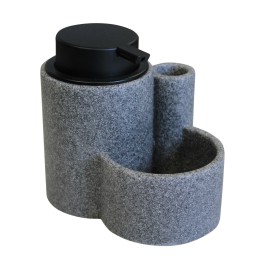 Distributeur de savon moucheté en céramique