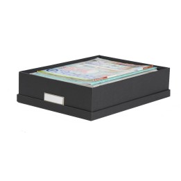 Boîte A4 carton gris anthracite - Classement