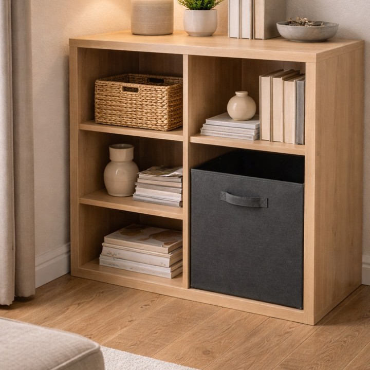 Bac de rangement en intissé anthracite L