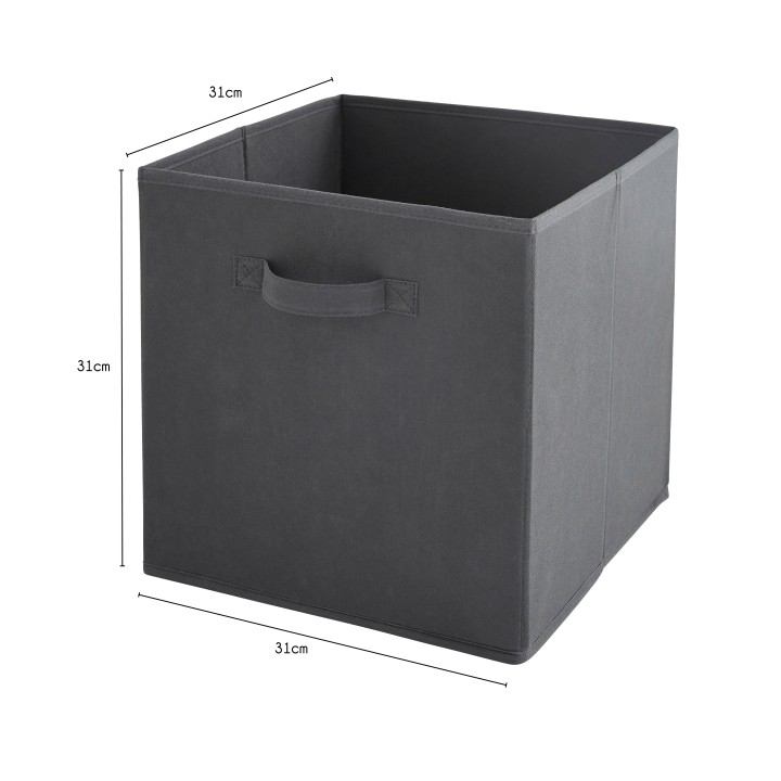 Bac de rangement en intissé anthracite L