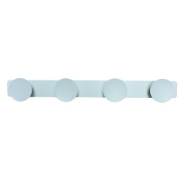 Porte-manteaux 4 têtes blanc en métal