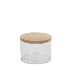 Bocal cylindrique - Rangement salle de bainavec couvercle en bois. Livraison possible en 48h