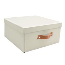 Boîte de rangement blanche - carton épais