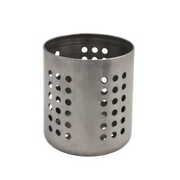 Pot à ustensiles en inox - Égouttoir - d12 cm x h13,2 cm