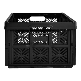 Cagette empilable et pliable noire - Garage