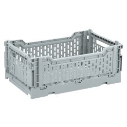 Mini cagette grise empilable et pliable
