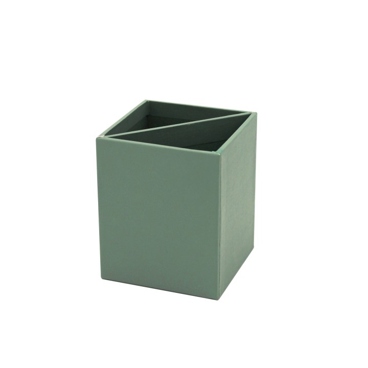 Pot à crayons de bureau en carton vert