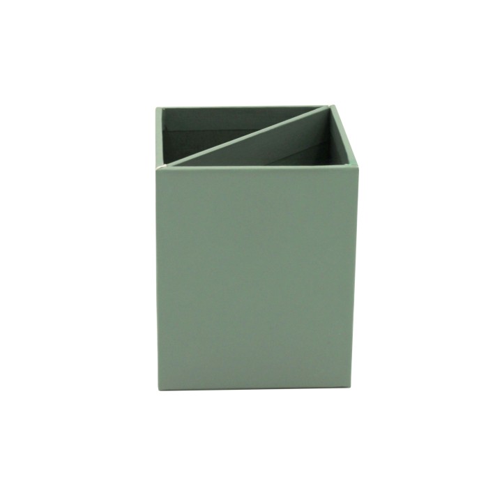 Pot à crayons de bureau en carton vert