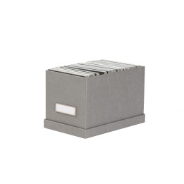 Boîte de rangement à CD en carton gris clair