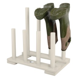 Range-bottes de jardin en bois blanc - Rangement jardin