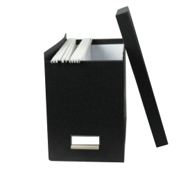 Boîte à dossiers suspendus avec couvercle - gris