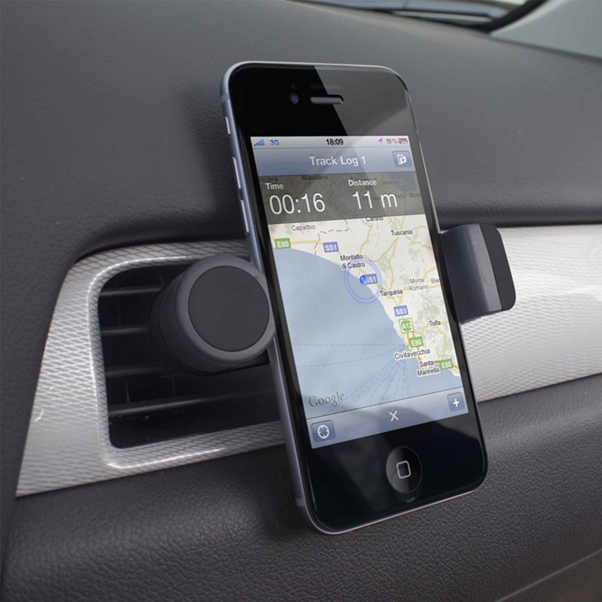 support de téléphone sur grille de ventilation