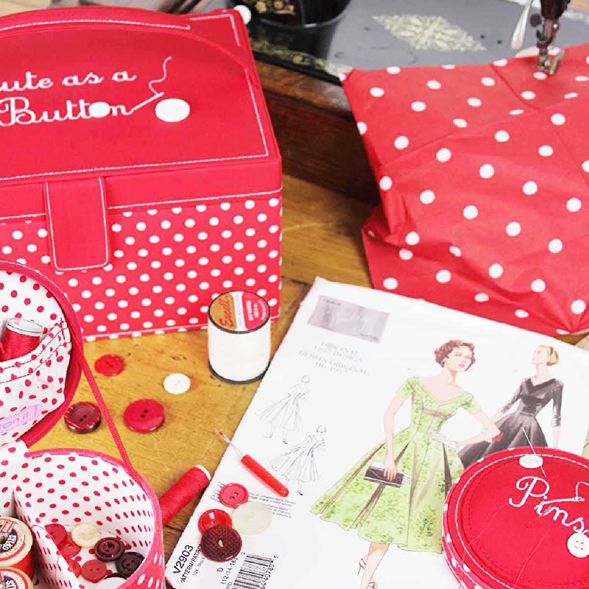 Boîte à Couture En Bois Grande Taille - Organisation Mercerie & DIY | Cadeau Créatif